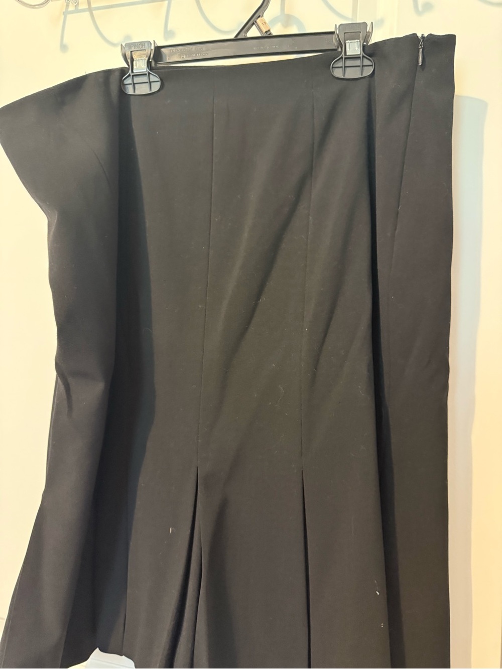 new directions Black Pencil Skirt with Front Pleats